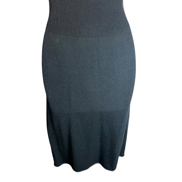Vintage St. John for Saks Black Knit Dress Puff Sleeve Retro Designer Twee S M - Picture 13 of 16